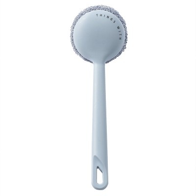 Long Handle Fiber Cleaning Ball Kitchen Cleaning Brush with Handle Dishwashing Brush